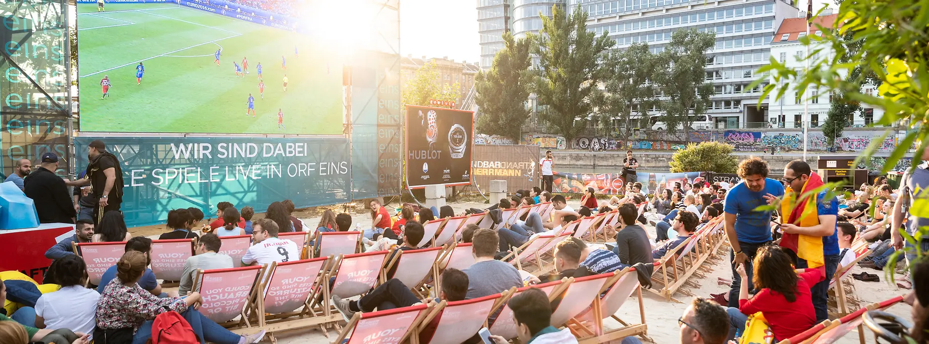 Public Viewing (EM 2024) in der Strandbar Hermann 