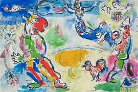 Pictură de Marc Chagall, The Big Circus, 1970