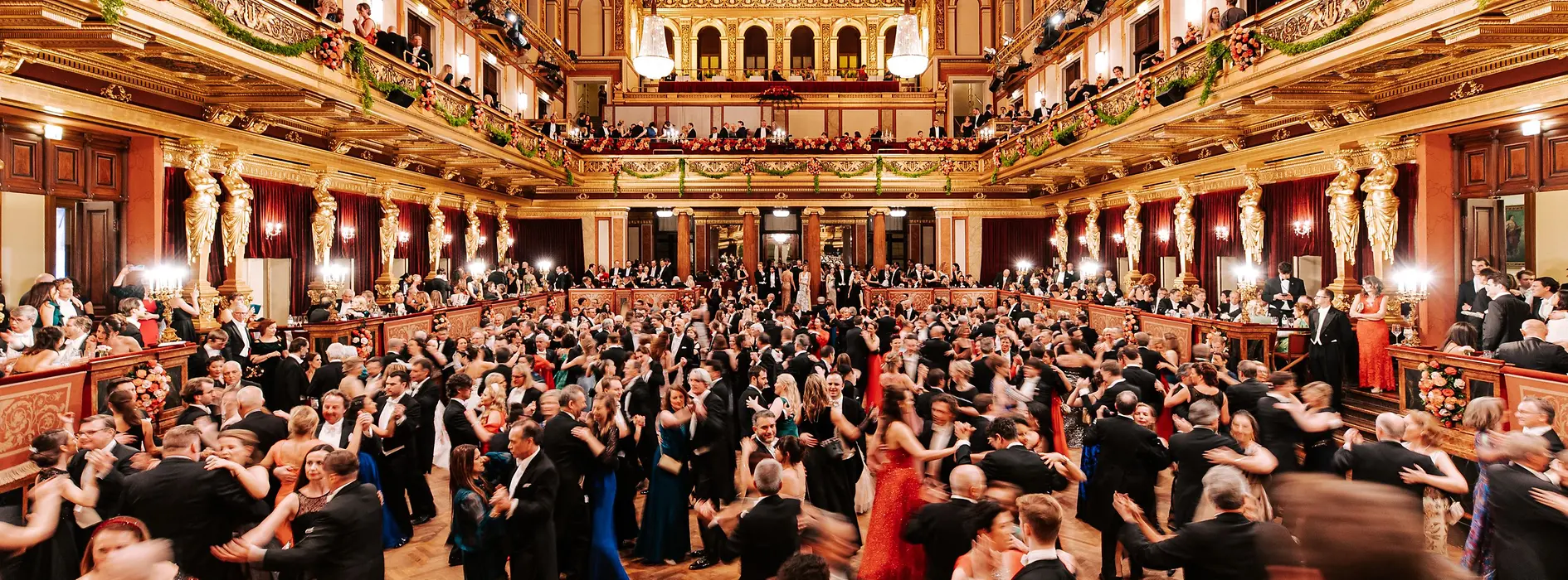 Dancing couples at the Philharmonic Ball of the Vienna Music Society