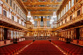 The Golden Hall in the Musikverein Vienna, full-length photo