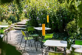 Garden furniture in 1950s design