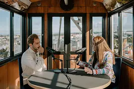 Ferdinand Habsburg und Silvia Lang im Wiener Riesenrad